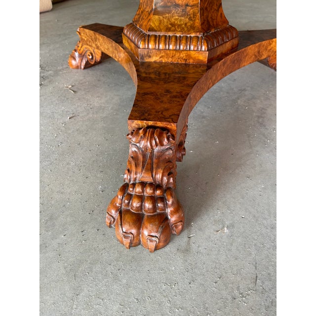 Georgian Style Hand-Carved Center Table For Sale - Image 9 of 13