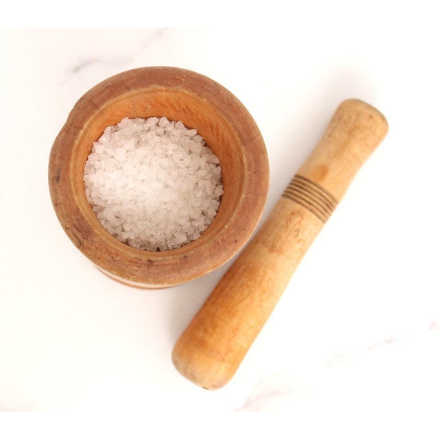 Farmhouse Antique French Wooden Mortar and Pestal For Sale - Image 3 of 7