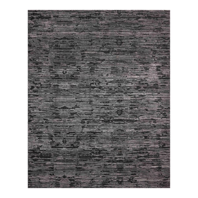 Jean Stoffer x Loloi Daniel Charcoal 2'-6" x 9'-9" Runner Rug For Sale