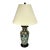 Mid 20th Century Chinoiserie Boho Chic Hollywood Regency Ceramic Flora Botanical Table Lamp, Textile Shade For Sale