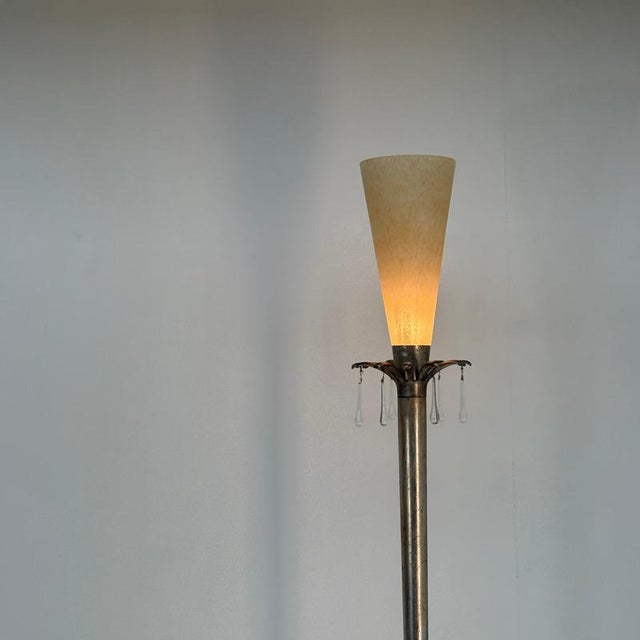 Murano Glass Floor Lamp with Bronze Patinated Base, 1950s For Sale - Image 10 of 11
