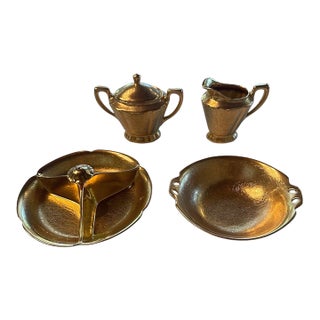 Rare Vintage 1920's Pickard China "Rose & Daisy" Pattern Set - 4pcs For Sale