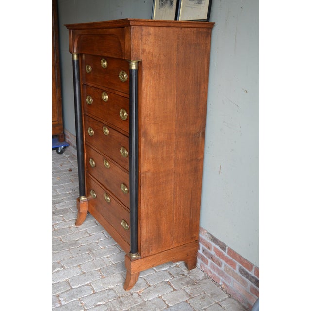 Brown Antique Oak Empire Chiffonier For Sale - Image 8 of 10