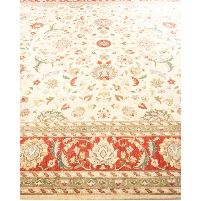 Solo Rugs Mogul, One-of-a-Kind Hand-Knotted Area Rug in Ivory, 9' 3" x 12' 4" For Sale - Image 4 of 8
