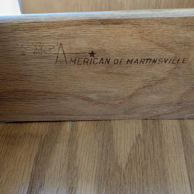 American of Martinsville Model 3114-15 Walnut Sideboard Buffet, 1950s Mid-Century Modern Credenza For Sale In Los Angeles - Image 6 of 18