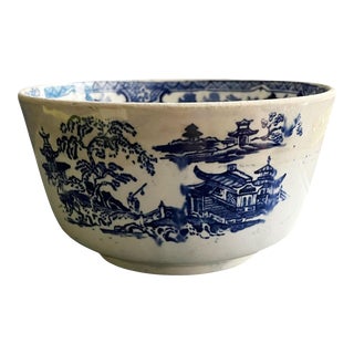 Small Blue and White Ironstone Bowl For Sale