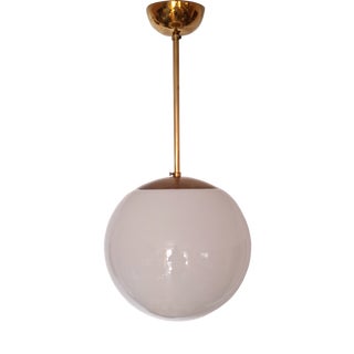 Bauhaus Ceiling Light with Spherical Opal Glass, Germany, 1960s For Sale