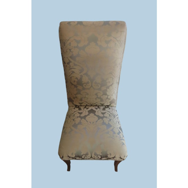 Early 21st Century Green & Teal Damask Dining Chair For Sale - Image 5 of 8