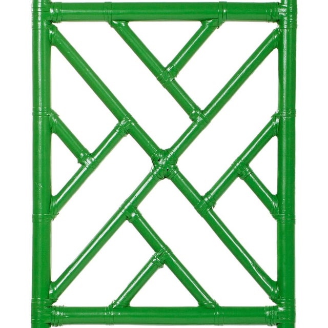 Not Yet Made - Made To Order Chippendale Headboard California King - Bright Green For Sale - Image 5 of 6