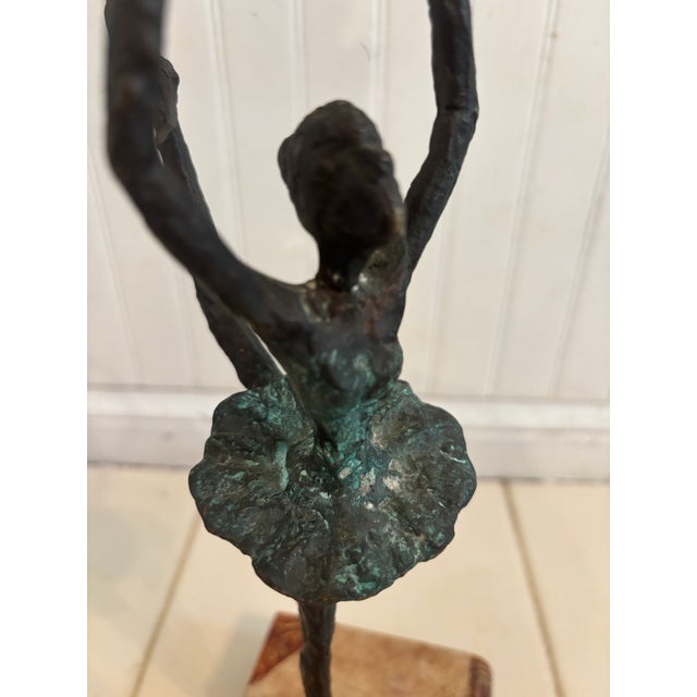 1970s Maitland Smith Bronze of a Ballerina on a Book For Sale - Image 5 of 14