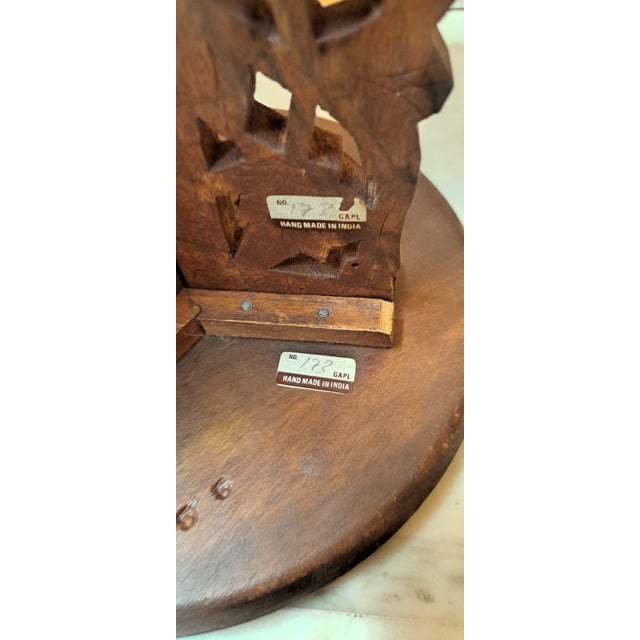 Vintage Hindu Side Table, 1980 For Sale - Image 6 of 11