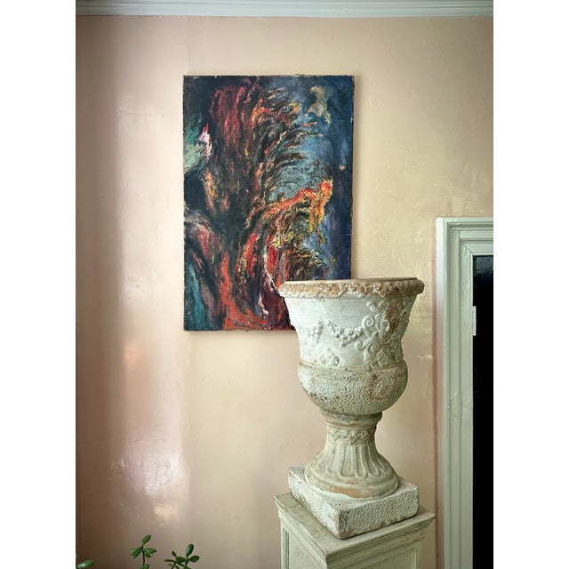 Intense Mid Century Modern Oil Painting For Sale - Image 6 of 12
