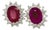 Natural Ruby Diamond Earrings 14k Gold 4.04 TCW Certified For Sale