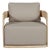 Eclipse Outdoor Solid Teak Wood Revolving Chair Natural Look - Gray Fabric For Sale