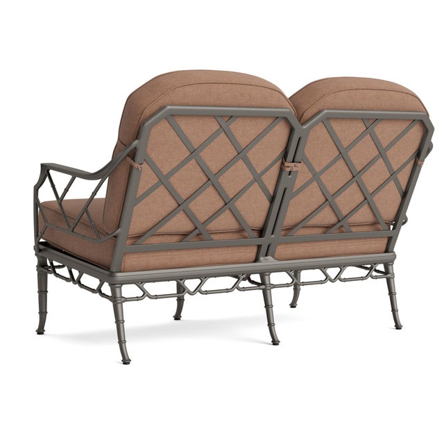 Not Yet Made - Made To Order Brown Jordan Calcutta Loveseat, Mica frame with Fusion Clay fabric For Sale - Image 5 of 11