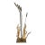Mid-Century Modern Brutalist Curtis Jere Style Brass Cattails Sculpture For Sale