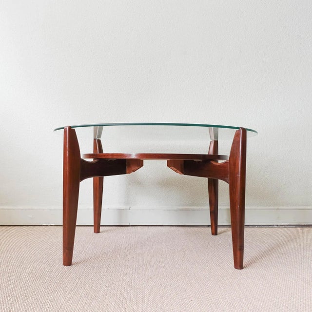Mid-Century Modern Round Coffee Table attributed to Wilhelm Renz, 1960s For Sale - Image 3 of 12