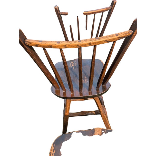Vintage Hunt Country Furniture Handcrafted Spindle-Back Dining Chairs - Set of 56 For Sale - Image 6 of 18