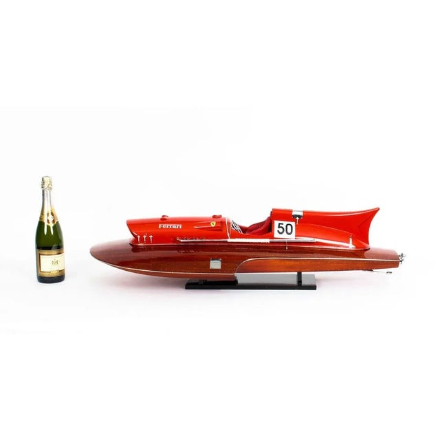 Vintage Ferrari Hydroplane Model, 1950s For Sale - Image 16 of 18