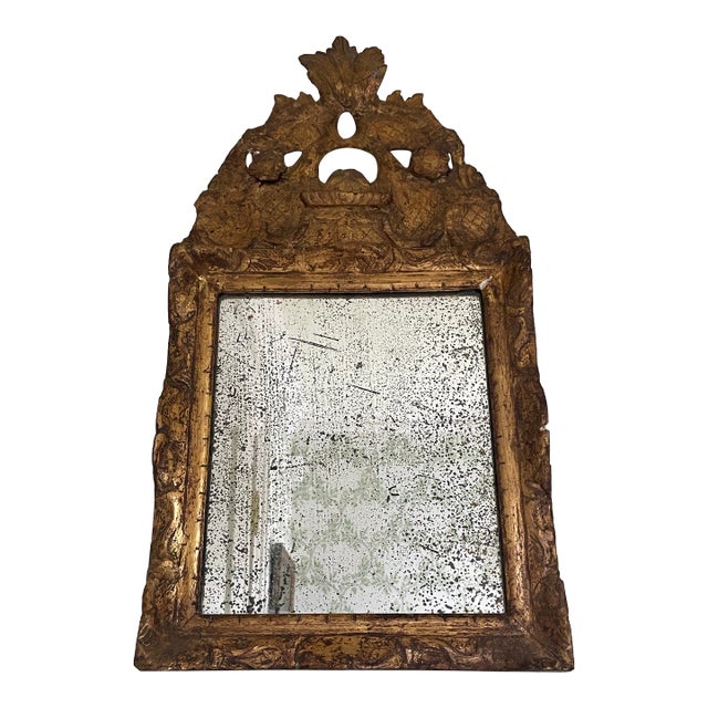 Antique Gilded Continental Mirror For Sale