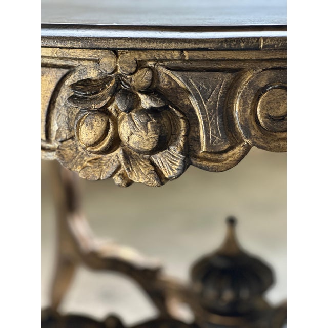Blackened and Gilded Violin Middle Table For Sale - Image 6 of 7