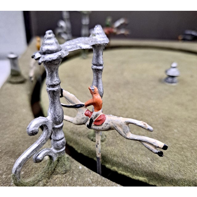 Wood Antique Mechanical Racing Game, "Jeu De Course" by M J & Cie For Sale - Image 7 of 11