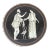 Vintage Hand Made Greek Souvenir Plate Mythology Keramikos Athens Polinicis and Erifili For Sale