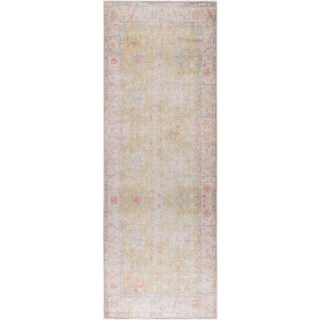 Kemer Machine Woven Rug Light Pink 3x10 For Sale - Image 4 of 4