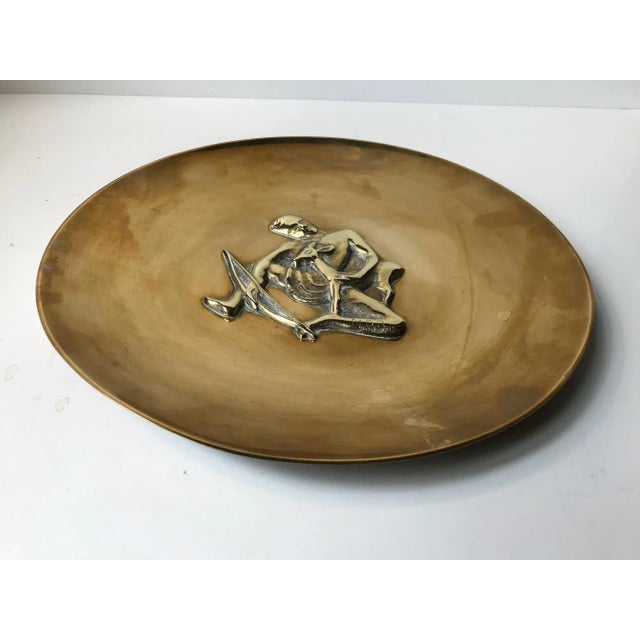 Art Deco Bronze Bowl by N. Dam Ravn for Nordisk Malm, 1930s For Sale - Image 3 of 12