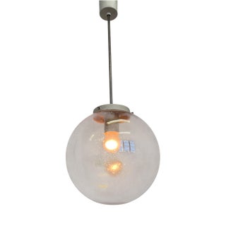 Mid-Century Modern Art Glass Pendant Light, Czechoslovakia, 1970s For Sale