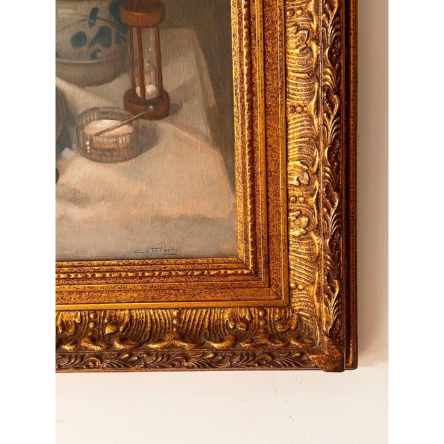 C v Tilburg, Still Life with Eggs, 1920s, Oil on Canvas For Sale - Image 3 of 9