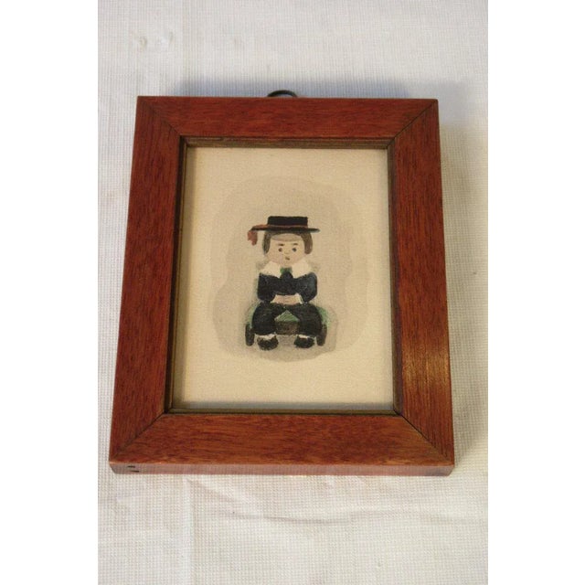 4 Small Water Colors of 19th Century Children For Sale - Image 10 of 13