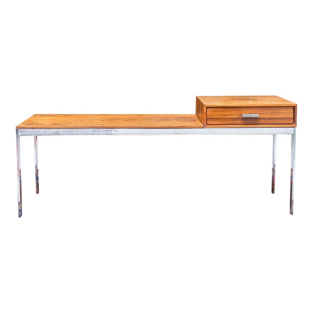 Danish Modern Rosewood And Chrome Entryway Table Bench Chairish