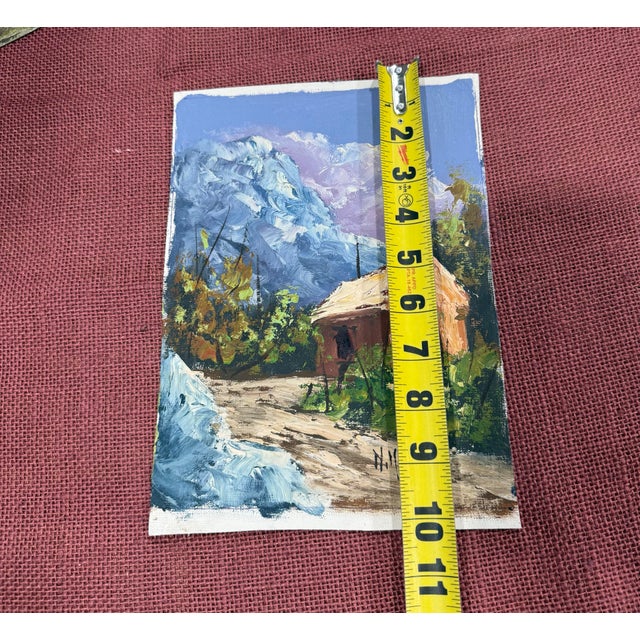 N.Manolla Oil Painting 1950s Loose Signed From Italy For Sale - Image 4 of 5