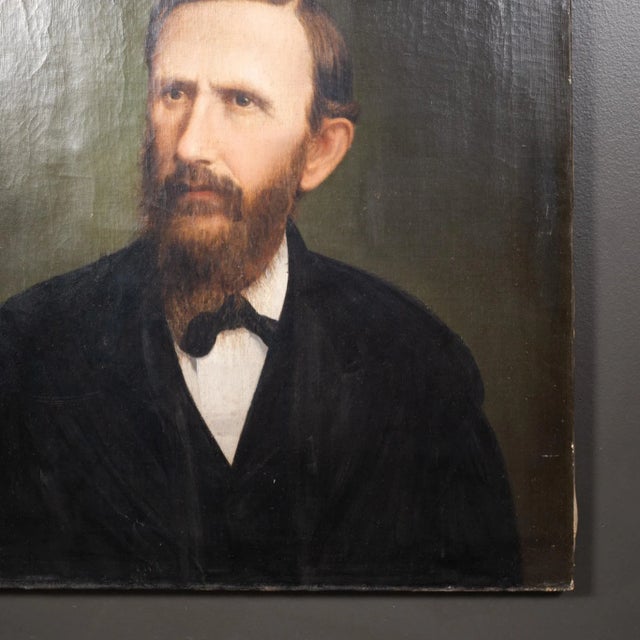 19th C. Oil Portrait of a Bearded Gentleman, C.1800s For Sale - Image 4 of 6