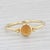 Gemstone Information: - Natural Citrine - Size - 5 mm Cut - Round Cabochon Color - Orange Treatment - Heated Metal: 18k...