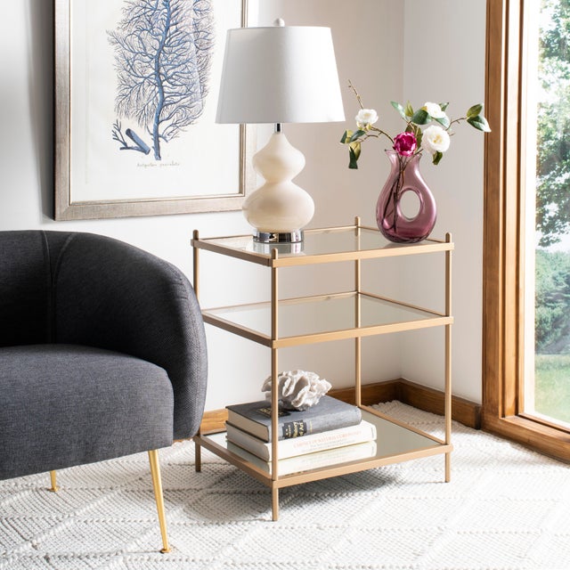 3 Tier Accent Table in Gold For Sale In New York - Image 6 of 8