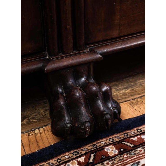 Antique Chippendale English Bookcase on Lion Paws For Sale - Image 10 of 12