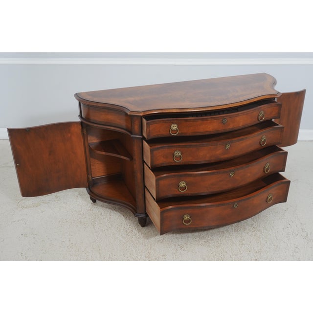 Traditional Henredon 4 Drawer 2 Door Mahogany Server High Chest For Sale - Image 3 of 18