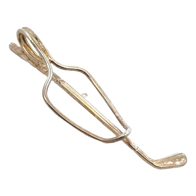 1990s Tiffany & Co Estate Golf Tie Clip Sterling Silver For Sale