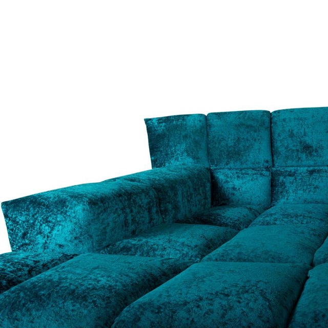 Fabric Corner Cloud 7 Sofa in Blue Turquoise from Bretz For Sale - Image 5 of 14