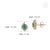 VRJewels Natural Zambian Emerald Studs With Halo Diamonds in 14k Yellow Gold- A Pair For Sale - Image 11 of 16