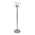 Vintage Chrome Metal Art Deco Style Coat Tree Stand With Revolving Hooks For Sale