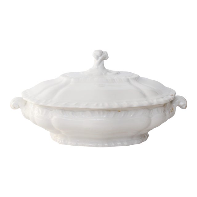 English Booth's Royal White Oval Tureen For Sale