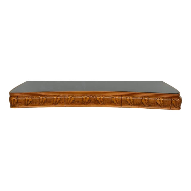 Suspended Console Table in Carved Maple by Osvaldo Borsani for Atelier Borsani Varedo, 1953 For Sale