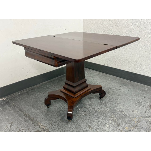 Victorian Victorian Regency Style Lift-Top Game Table For Sale - Image 3 of 12
