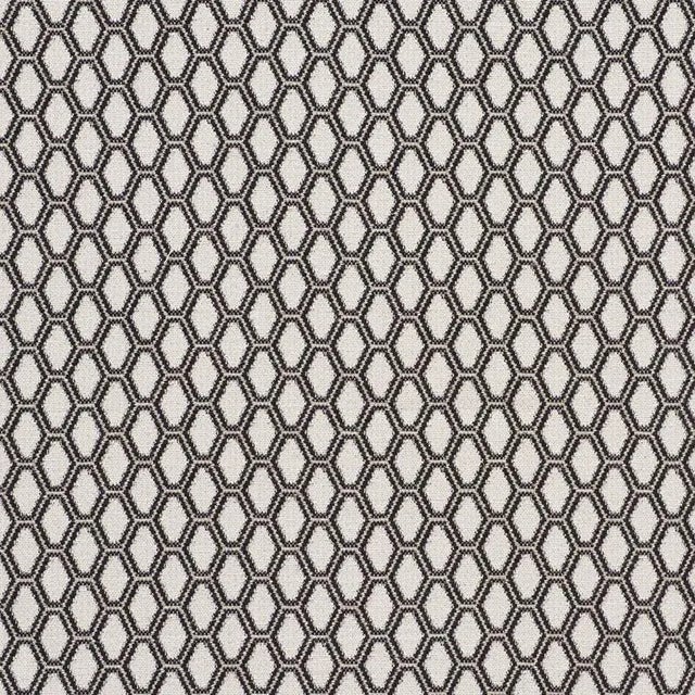 Schumacher Beehive Fabric in Graphite For Sale