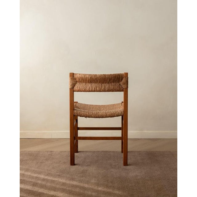 French Mid-Century Wood and Rush Dining Chairs, 1960s, Set of 6 For Sale - Image 11 of 18