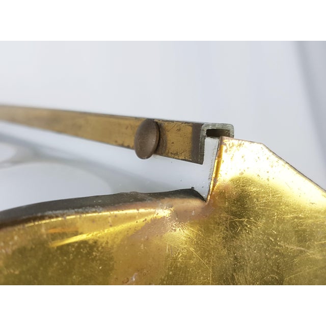 Large White Acrylic Glass, Metal & Brass Wall Lamp from Italian Cinema, 1950s For Sale - Image 10 of 13