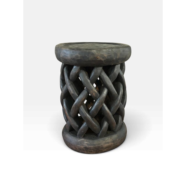 Unique Bamileke Royalty Stool/Table from Cameroon—an unusual find carved from a single piece of indigenous wood....